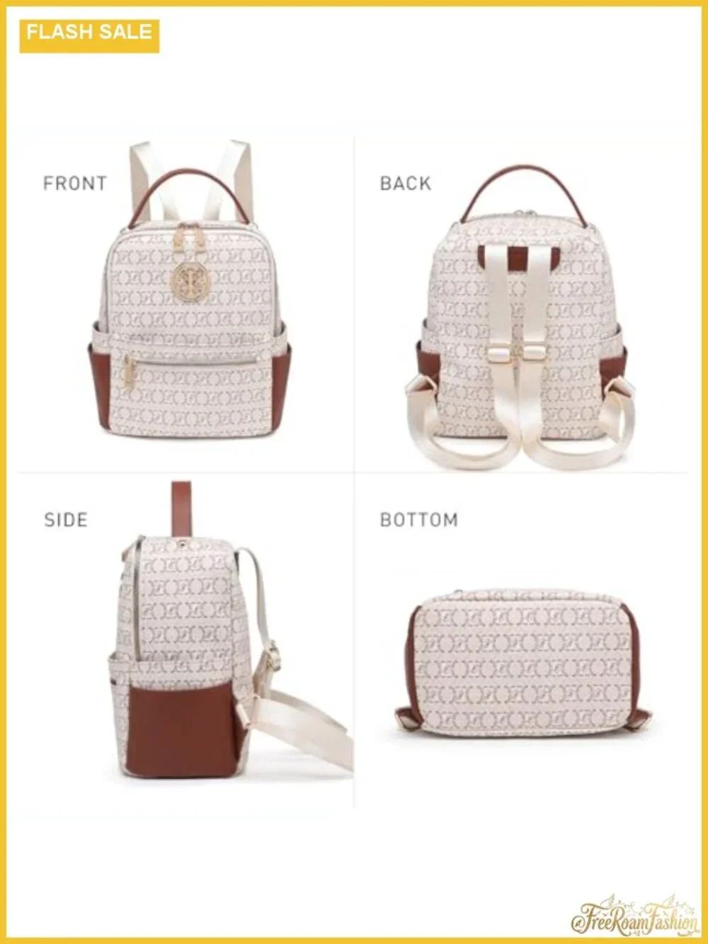 Small Backpack Purse Women Fashion Mini Backpack Multi Pockets Vegan Leather